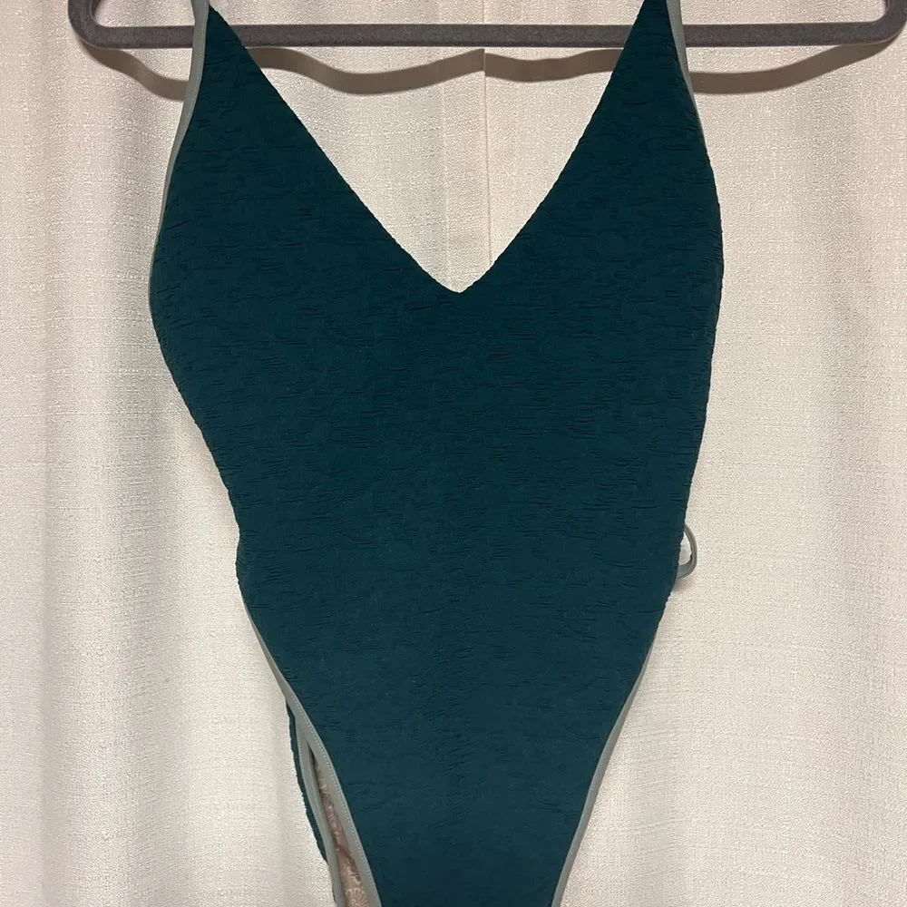 Free People Free-Est Amber One Piece Swimsuit in Deep Teal - Picture 11 of 14